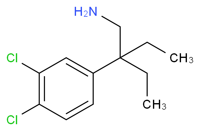 4-[3-(aminomethyl)pentan-3-yl]-1,2-dichlorobenzene_Molecular_structure_CAS_)