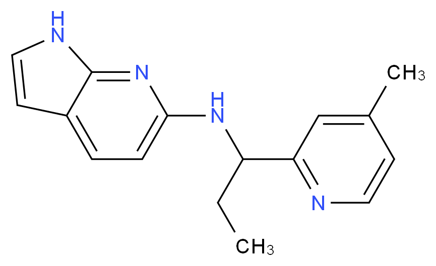 N-[1-(4-methylpyridin-2-yl)propyl]-1H-pyrrolo[2,3-b]pyridin-6-amine_Molecular_structure_CAS_)