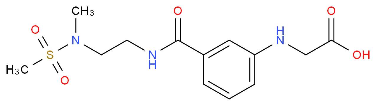 ({3-[({2-[methyl(methylsulfonyl)amino]ethyl}amino)carbonyl]phenyl}amino)acetic acid_Molecular_structure_CAS_)