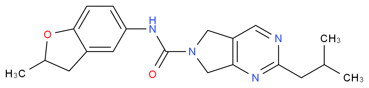 2-isobutyl-N-(2-methyl-2,3-dihydro-1-benzofuran-5-yl)-5,7-dihydro-6H-pyrrolo[3,4-d]pyrimidine-6-carboxamide_Molecular_structure_CAS_)