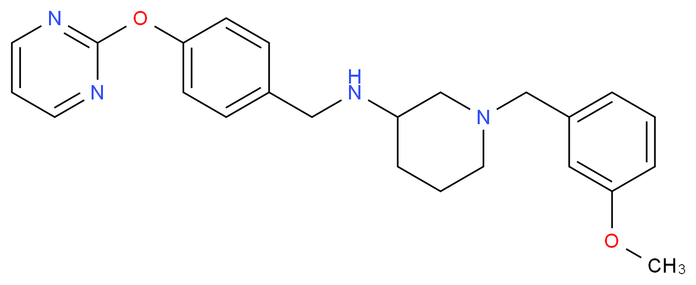 1-(3-methoxybenzyl)-N-[4-(2-pyrimidinyloxy)benzyl]-3-piperidinamine_Molecular_structure_CAS_)