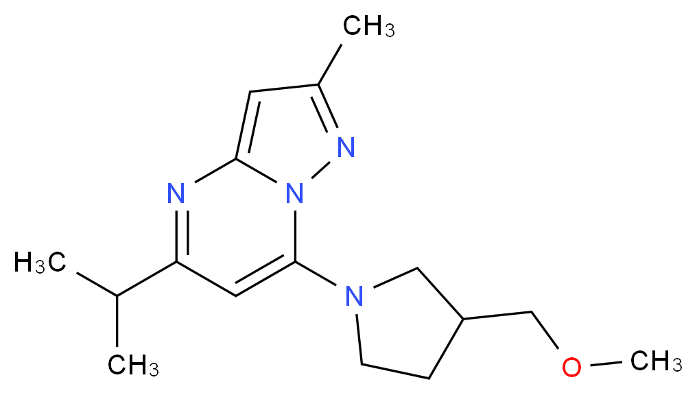 5-isopropyl-7-[3-(methoxymethyl)-1-pyrrolidinyl]-2-methylpyrazolo[1,5-a]pyrimidine_Molecular_structure_CAS_)
