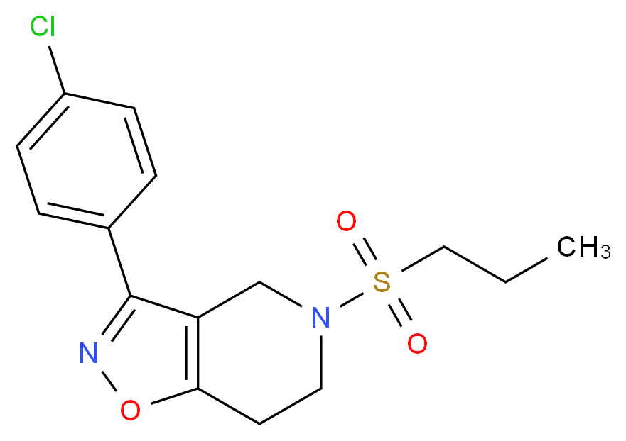 3-(4-chlorophenyl)-5-(propylsulfonyl)-4,5,6,7-tetrahydroisoxazolo[4,5-c]pyridine_Molecular_structure_CAS_)