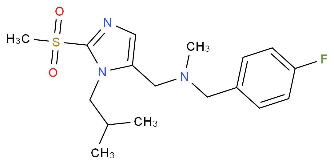 (4-fluorobenzyl){[1-isobutyl-2-(methylsulfonyl)-1H-imidazol-5-yl]methyl}methylamine_Molecular_structure_CAS_)