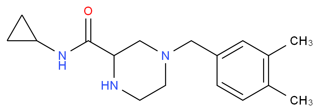 N-cyclopropyl-4-(3,4-dimethylbenzyl)-2-piperazinecarboxamide_Molecular_structure_CAS_)