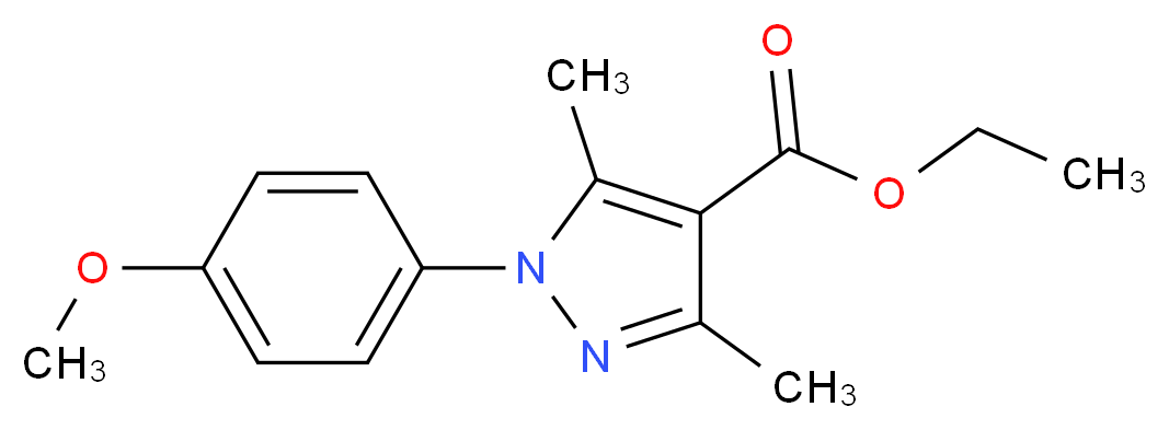 Ethyl 3,5-dimethyl-1-(4-methoxyphenyl)-1H-pyrazole-4-carboxylate_Molecular_structure_CAS_)