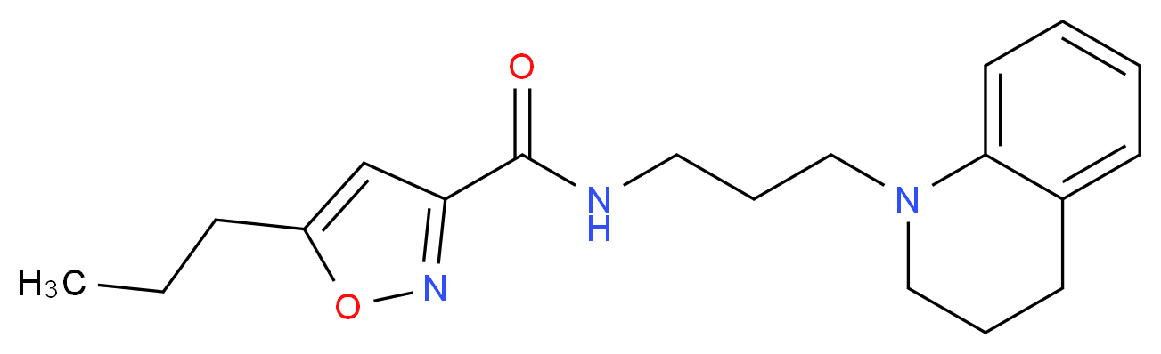 N-[3-(3,4-dihydro-1(2H)-quinolinyl)propyl]-5-propyl-3-isoxazolecarboxamide_Molecular_structure_CAS_)