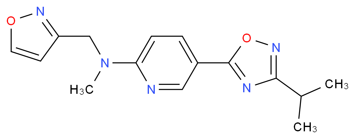 5-(3-isopropyl-1,2,4-oxadiazol-5-yl)-N-(3-isoxazolylmethyl)-N-methyl-2-pyridinamine_Molecular_structure_CAS_)