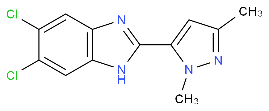 5,6-dichloro-2-(1,3-dimethyl-1H-pyrazol-5-yl)-1H-benzimidazole_Molecular_structure_CAS_)