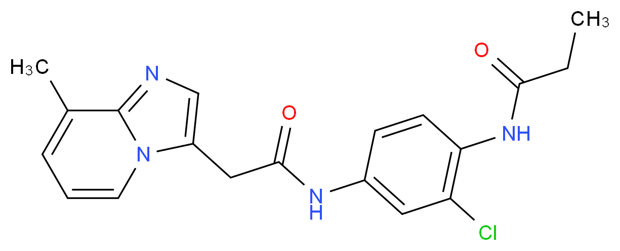 N-(2-chloro-4-{[(8-methylimidazo[1,2-a]pyridin-3-yl)acetyl]amino}phenyl)propanamide_Molecular_structure_CAS_)