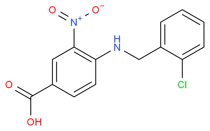 4-(2-Chloro-benzylamino)-3-nitro-benzoic acid_Molecular_structure_CAS_)