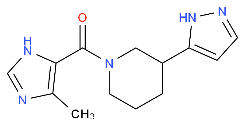1-[(4-methyl-1H-imidazol-5-yl)carbonyl]-3-(1H-pyrazol-5-yl)piperidine_Molecular_structure_CAS_)