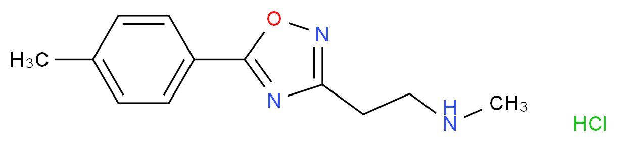 N-Methyl-2-[5-(4-methylphenyl)-1,2,4-oxadiazol-3-yl]ethanamine hydrochloride_Molecular_structure_CAS_)