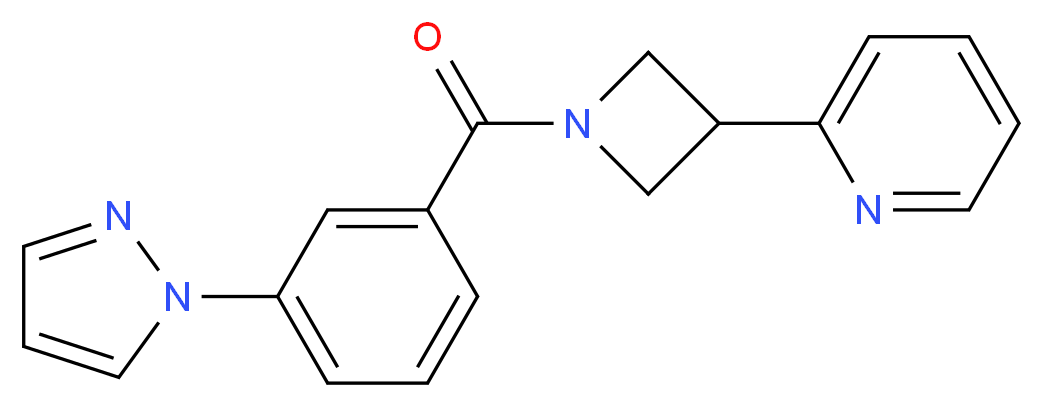 2-{1-[3-(1H-pyrazol-1-yl)benzoyl]-3-azetidinyl}pyridine_Molecular_structure_CAS_)