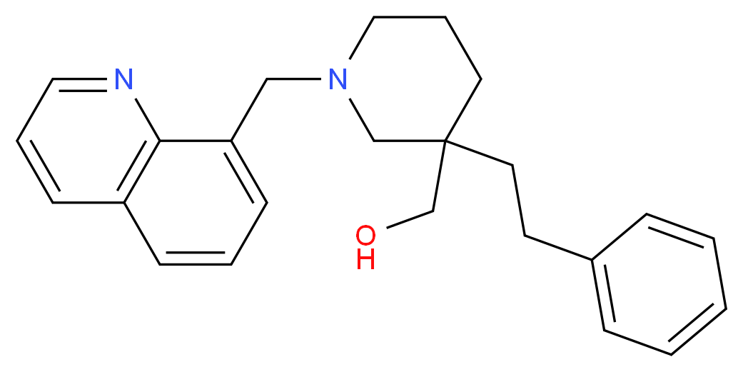 [3-(2-phenylethyl)-1-(8-quinolinylmethyl)-3-piperidinyl]methanol_Molecular_structure_CAS_)