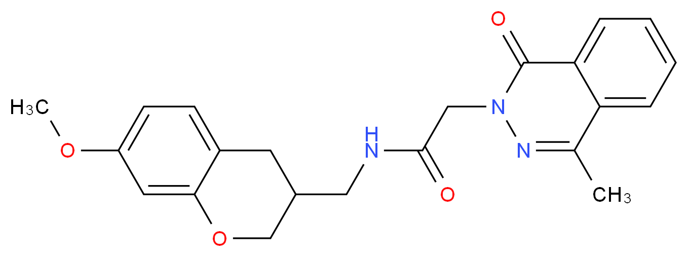 N-[(7-methoxy-3,4-dihydro-2H-chromen-3-yl)methyl]-2-(4-methyl-1-oxophthalazin-2(1H)-yl)acetamide_Molecular_structure_CAS_)