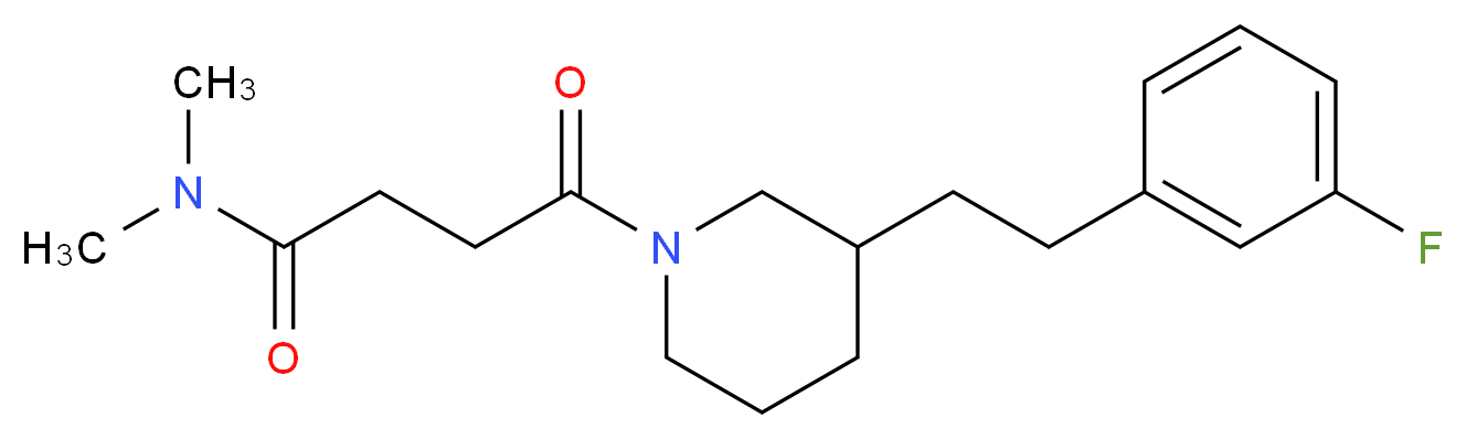 4-{3-[2-(3-fluorophenyl)ethyl]-1-piperidinyl}-N,N-dimethyl-4-oxobutanamide_Molecular_structure_CAS_)
