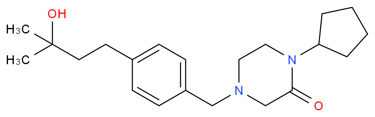 1-cyclopentyl-4-[4-(3-hydroxy-3-methylbutyl)benzyl]-2-piperazinone_Molecular_structure_CAS_)