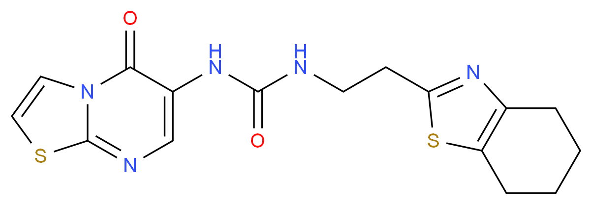 N-(5-oxo-5H-[1,3]thiazolo[3,2-a]pyrimidin-6-yl)-N'-[2-(4,5,6,7-tetrahydro-1,3-benzothiazol-2-yl)ethyl]urea_Molecular_structure_CAS_)
