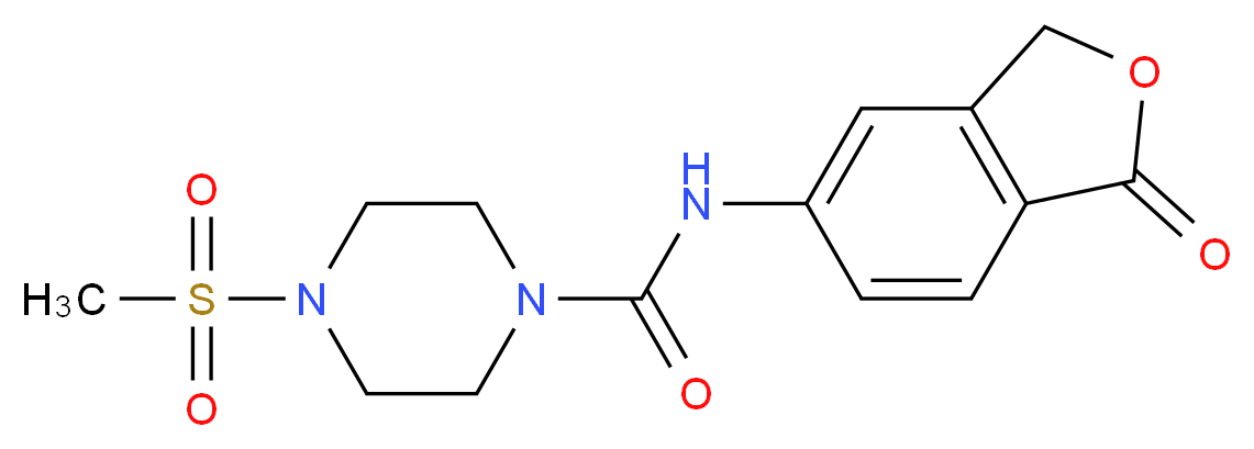 4-(methylsulfonyl)-N-(1-oxo-1,3-dihydro-2-benzofuran-5-yl)piperazine-1-carboxamide_Molecular_structure_CAS_)