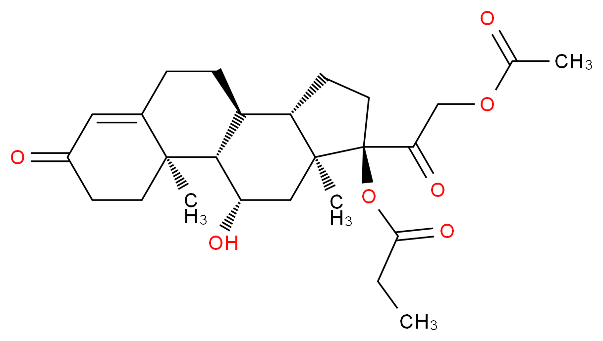 Hydrocortisone 17-Propionate 21-Acetate_Molecular_structure_CAS_74050-20-7)