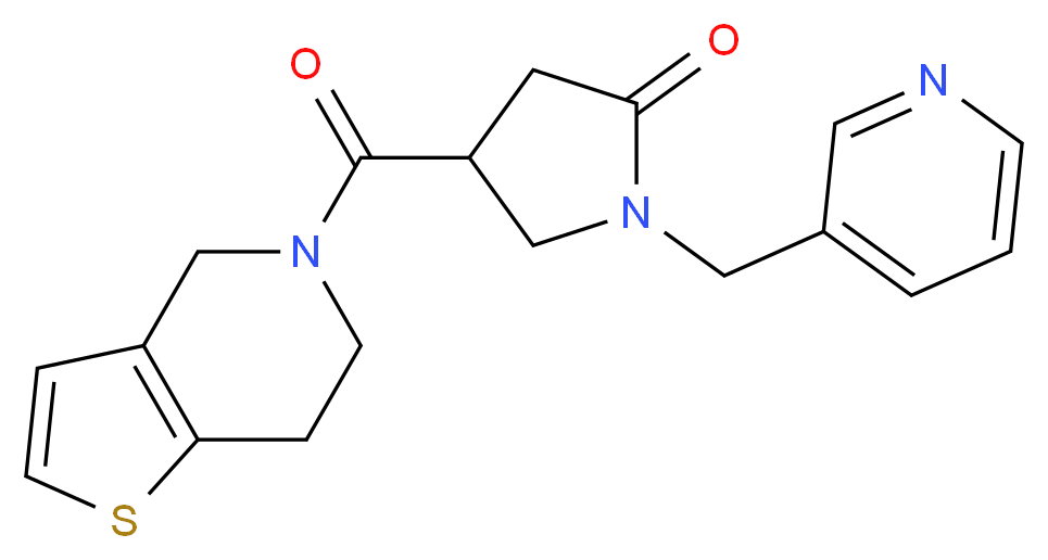 4-(6,7-dihydrothieno[3,2-c]pyridin-5(4H)-ylcarbonyl)-1-(3-pyridinylmethyl)-2-pyrrolidinone_Molecular_structure_CAS_)