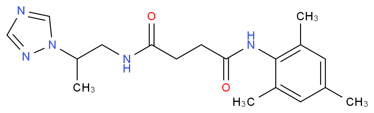 N-mesityl-N'-[2-(1H-1,2,4-triazol-1-yl)propyl]succinamide_Molecular_structure_CAS_)