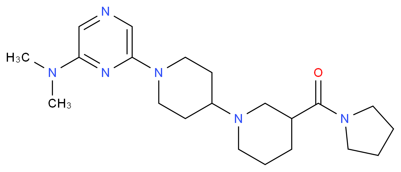 N,N-dimethyl-6-[3-(pyrrolidin-1-ylcarbonyl)-1,4'-bipiperidin-1'-yl]pyrazin-2-amine_Molecular_structure_CAS_)
