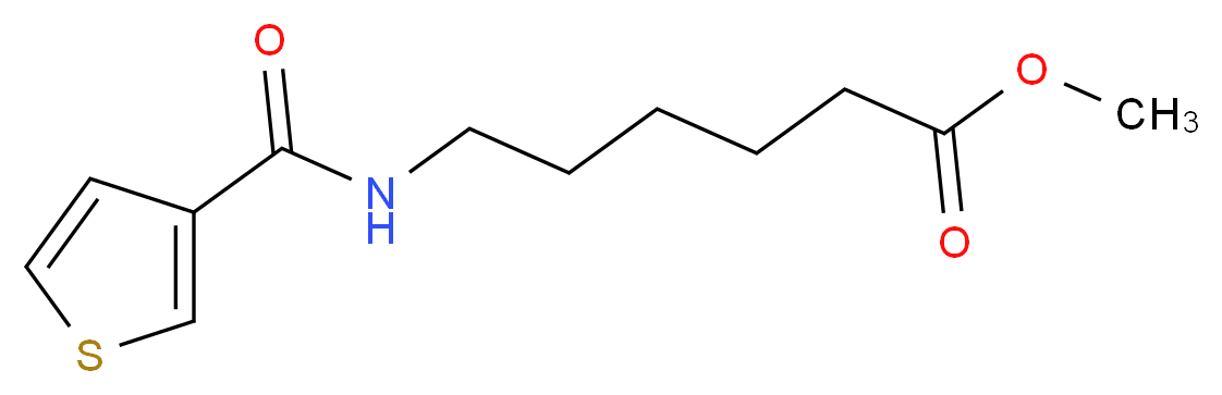 methyl 6-(thiophen-3-ylformamido)hexanoate_Molecular_structure_CAS_)