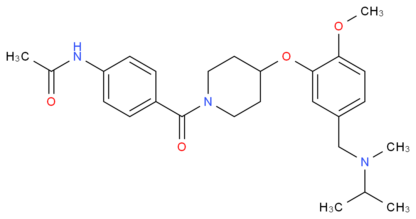 N-(4-{[4-(5-{[isopropyl(methyl)amino]methyl}-2-methoxyphenoxy)-1-piperidinyl]carbonyl}phenyl)acetamide_Molecular_structure_CAS_)