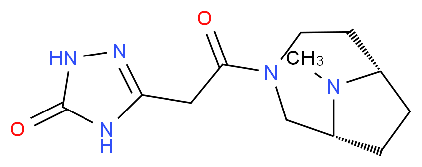 5-{2-[(1R*,6S*)-9-methyl-3,9-diazabicyclo[4.2.1]non-3-yl]-2-oxoethyl}-2,4-dihydro-3H-1,2,4-triazol-3-one_Molecular_structure_CAS_)