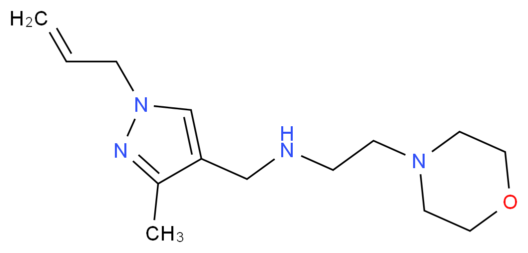 N-[(1-allyl-3-methyl-1H-pyrazol-4-yl)methyl]-2-morpholin-4-ylethanamine_Molecular_structure_CAS_)