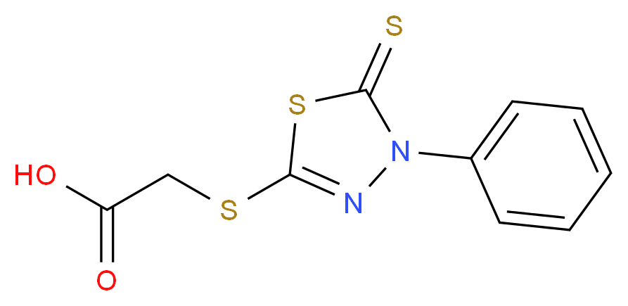 [(4-phenyl-5-thioxo-4,5-dihydro-1,3,4-thiadiazol-2-yl)thio]acetic acid_Molecular_structure_CAS_)