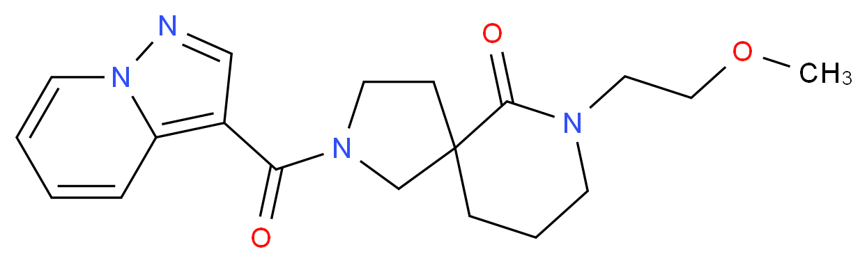 7-(2-methoxyethyl)-2-(pyrazolo[1,5-a]pyridin-3-ylcarbonyl)-2,7-diazaspiro[4.5]decan-6-one_Molecular_structure_CAS_)