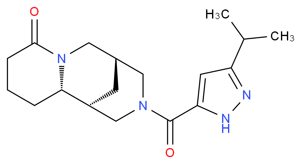 (1R,5R,11aS)-3-[(3-isopropyl-1H-pyrazol-5-yl)carbonyl]decahydro-8H-1,5-methanopyrido[1,2-a][1,5]diazocin-8-one_Molecular_structure_CAS_)