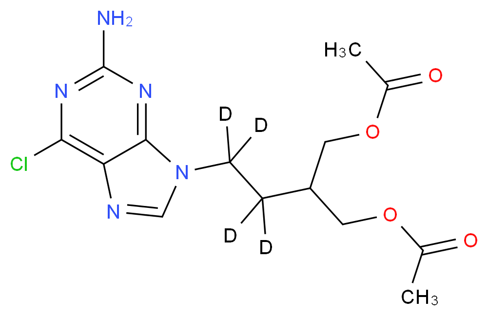 9-(4-Acetoxy-3-acetoxymethylbutyl)-2-amino-6-chloropurine-d4_Molecular_structure_CAS_1020718-81-3)