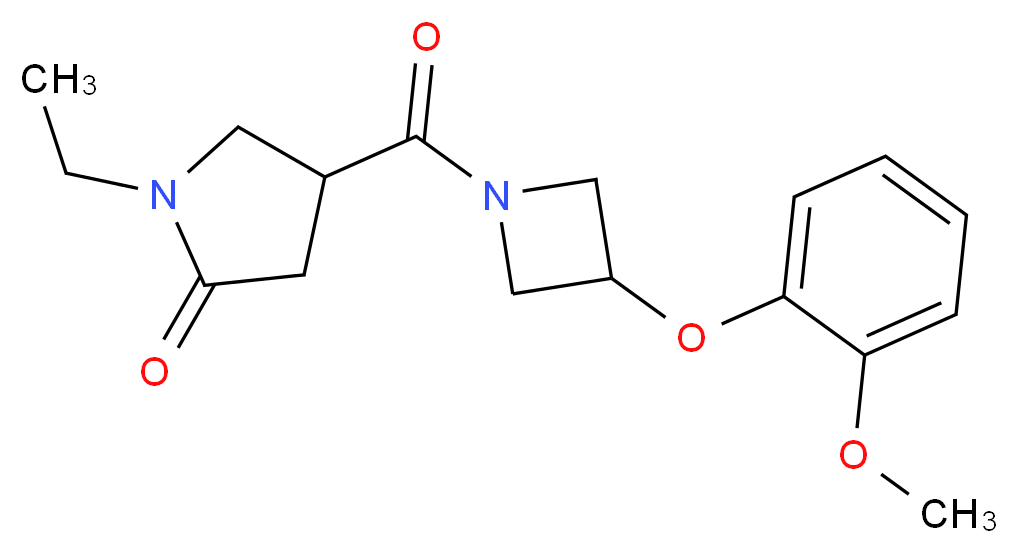 1-ethyl-4-{[3-(2-methoxyphenoxy)-1-azetidinyl]carbonyl}-2-pyrrolidinone_Molecular_structure_CAS_)