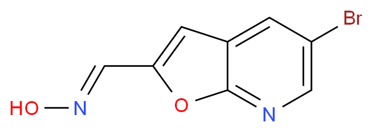 (E)-5-Bromofuro[2,3-b]pyridine-2-carbaldehyde oxime_Molecular_structure_CAS_)