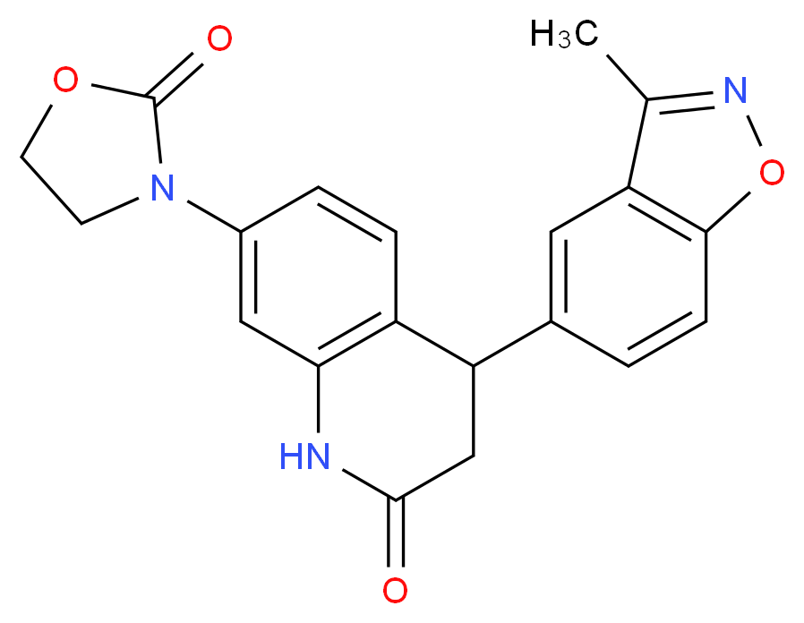4-(3-methyl-1,2-benzisoxazol-5-yl)-7-(2-oxo-1,3-oxazolidin-3-yl)-3,4-dihydroquinolin-2(1H)-one_Molecular_structure_CAS_)