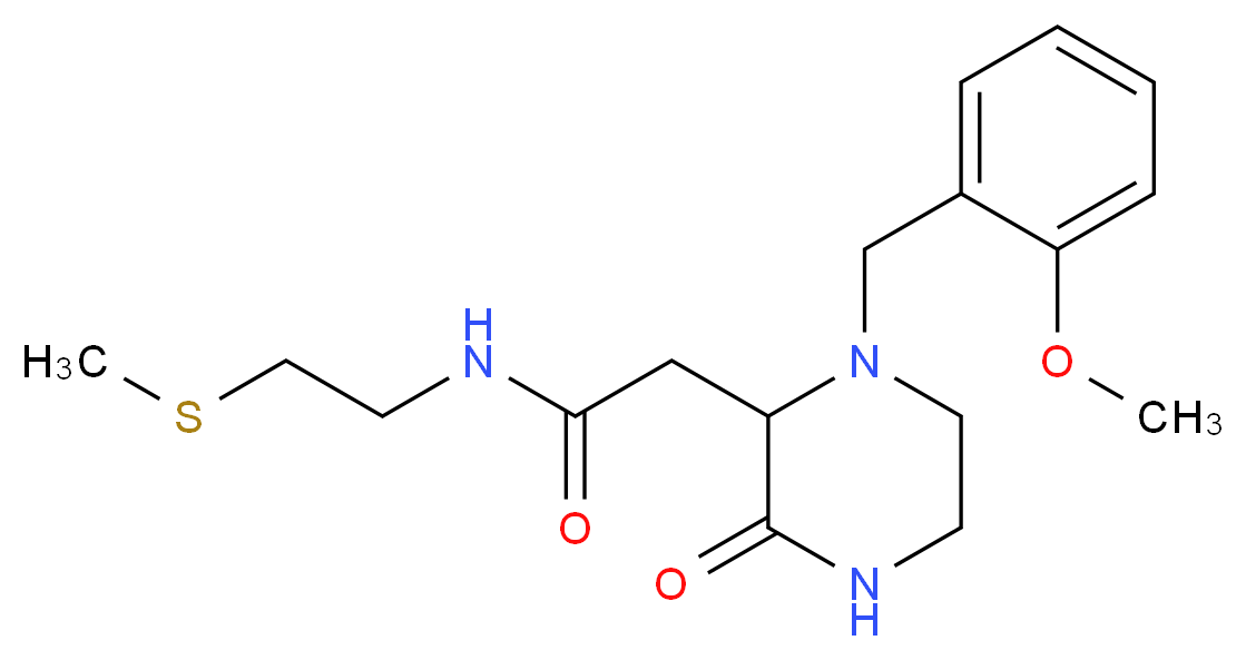 2-[1-(2-methoxybenzyl)-3-oxo-2-piperazinyl]-N-[2-(methylthio)ethyl]acetamide_Molecular_structure_CAS_)