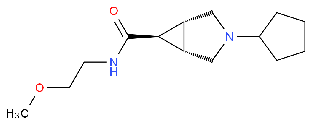 (1R*,5S*,6r)-3-cyclopentyl-N-(2-methoxyethyl)-3-azabicyclo[3.1.0]hexane-6-carboxamide_Molecular_structure_CAS_)