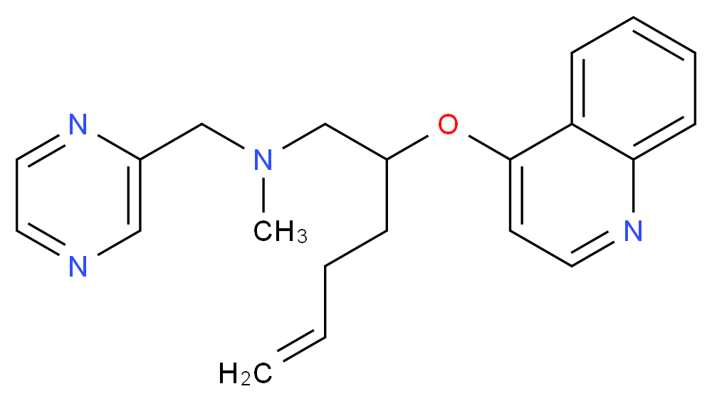 N-methyl-N-(pyrazin-2-ylmethyl)-2-(quinolin-4-yloxy)hex-5-en-1-amine_Molecular_structure_CAS_)