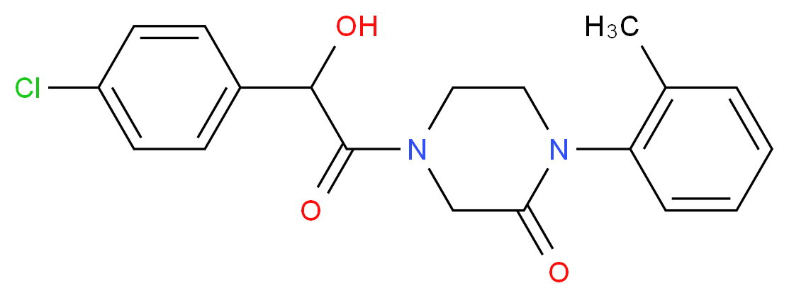 4-[(4-chlorophenyl)(hydroxy)acetyl]-1-(2-methylphenyl)-2-piperazinone_Molecular_structure_CAS_)