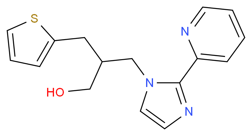 3-(2-pyridin-2-yl-1H-imidazol-1-yl)-2-(2-thienylmethyl)propan-1-ol_Molecular_structure_CAS_)
