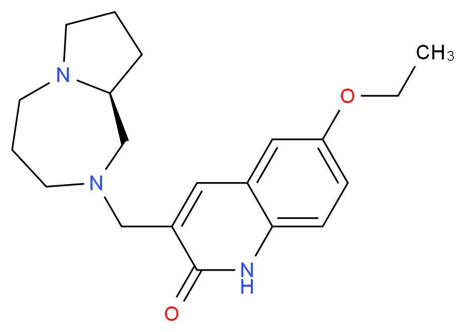 6-ethoxy-3-[(9aS)-hexahydro-1H-pyrrolo[1,2-a][1,4]diazepin-2(3H)-ylmethyl]quinolin-2(1H)-one_Molecular_structure_CAS_)