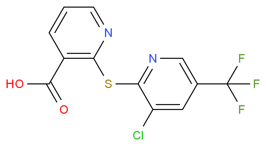 2-{[3-Chloro-5-(trifluoromethyl)-2-pyridinyl]-sulfanyl}nicotinic acid_Molecular_structure_CAS_)