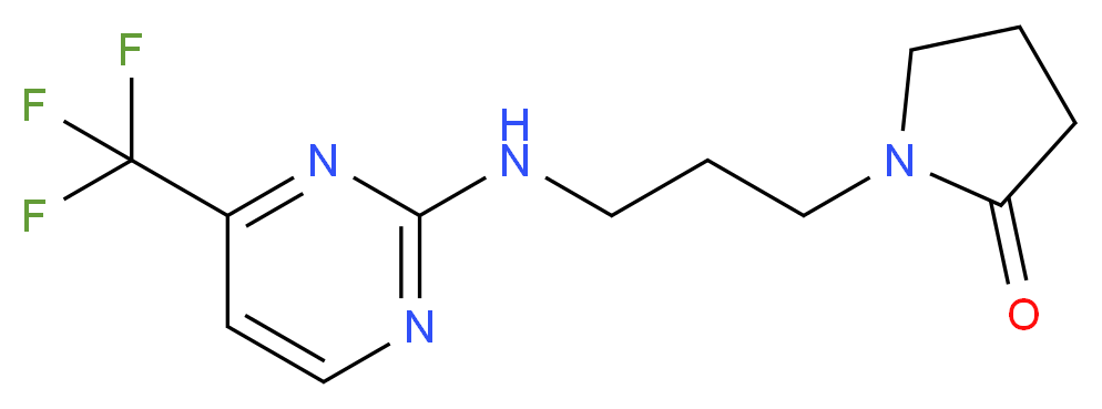 1-(3-{[4-(trifluoromethyl)pyrimidin-2-yl]amino}propyl)pyrrolidin-2-one_Molecular_structure_CAS_)