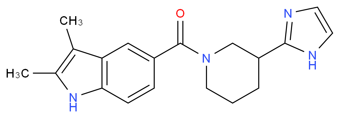5-{[3-(1H-imidazol-2-yl)-1-piperidinyl]carbonyl}-2,3-dimethyl-1H-indole_Molecular_structure_CAS_)