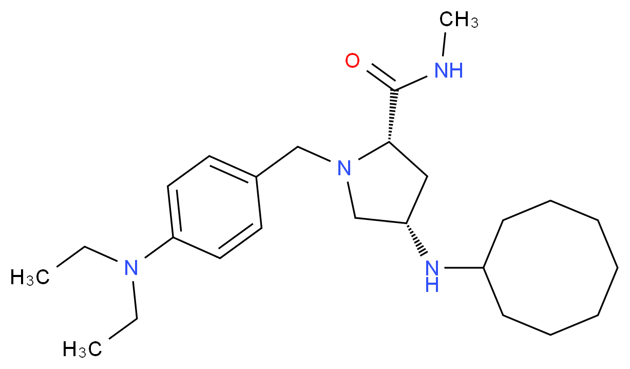 (4S)-4-(cyclooctylamino)-1-[4-(diethylamino)benzyl]-N-methyl-L-prolinamide_Molecular_structure_CAS_)