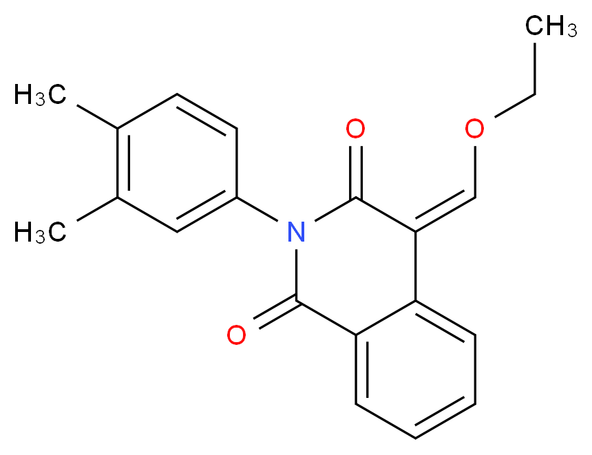 2-(3,4-Dimethyl-phenyl)-4-ethoxymethylene-4H-isoquinoline-1,3-dione_Molecular_structure_CAS_)